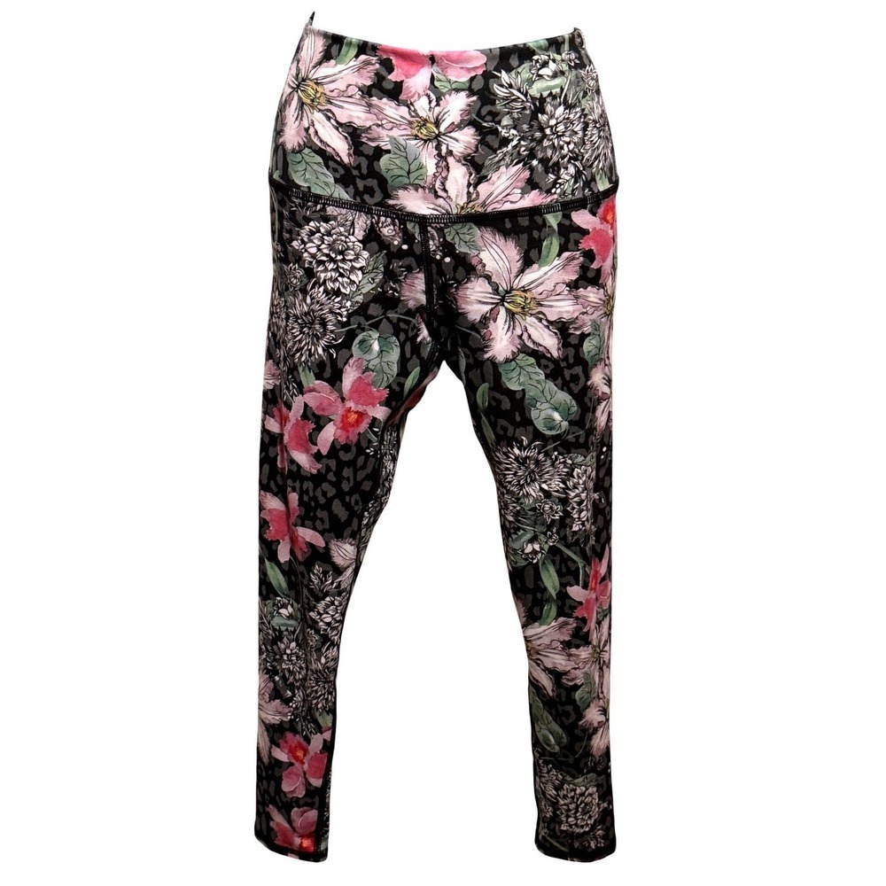 Evolution and Creation Floral Leopard Leggings High Waist Yoga Pants Activewear